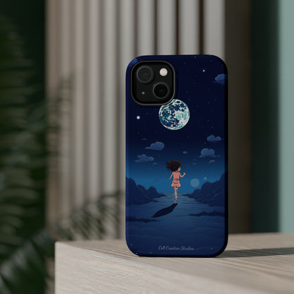 Introducing the "Moonlit Runner" Cell Phone Case – Embrace Adventure with a Captivating Lunar Design -MagSafe Tough Cases