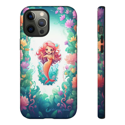 "Pink Seaflower Mermaid" -Tough iPhone Cases