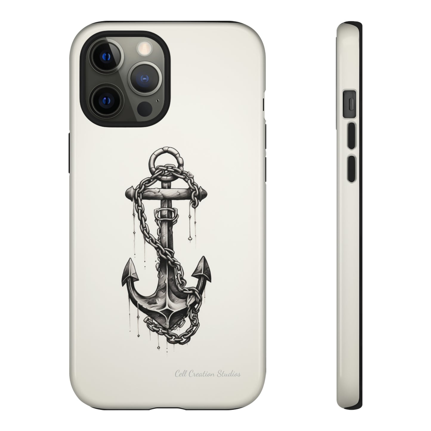 "Nautical Elegance Anchor" -Tough iPhone Cases