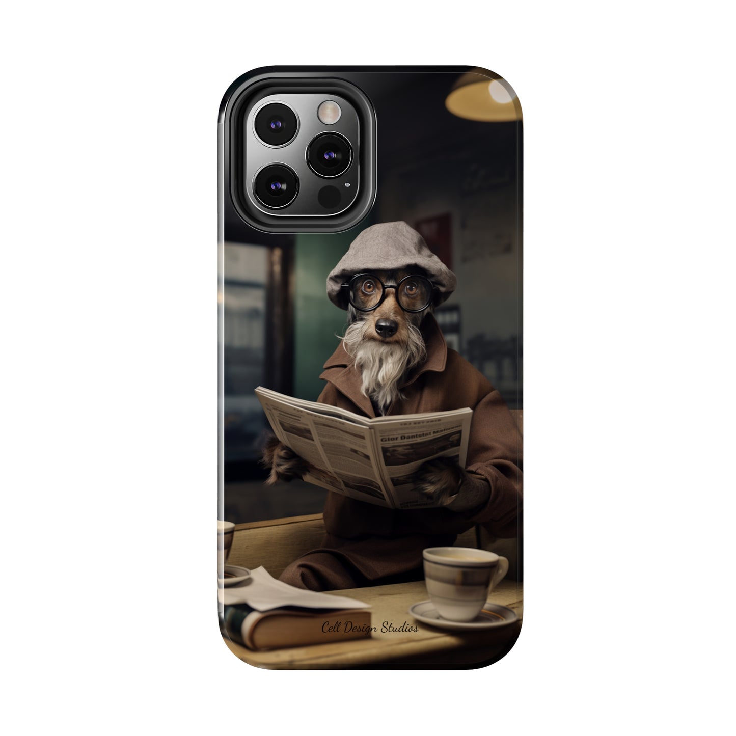 Introducing the "Canine Scholar" Cell Phone Case – Where Canine Meets Wisdom. -Tough Phone Cases