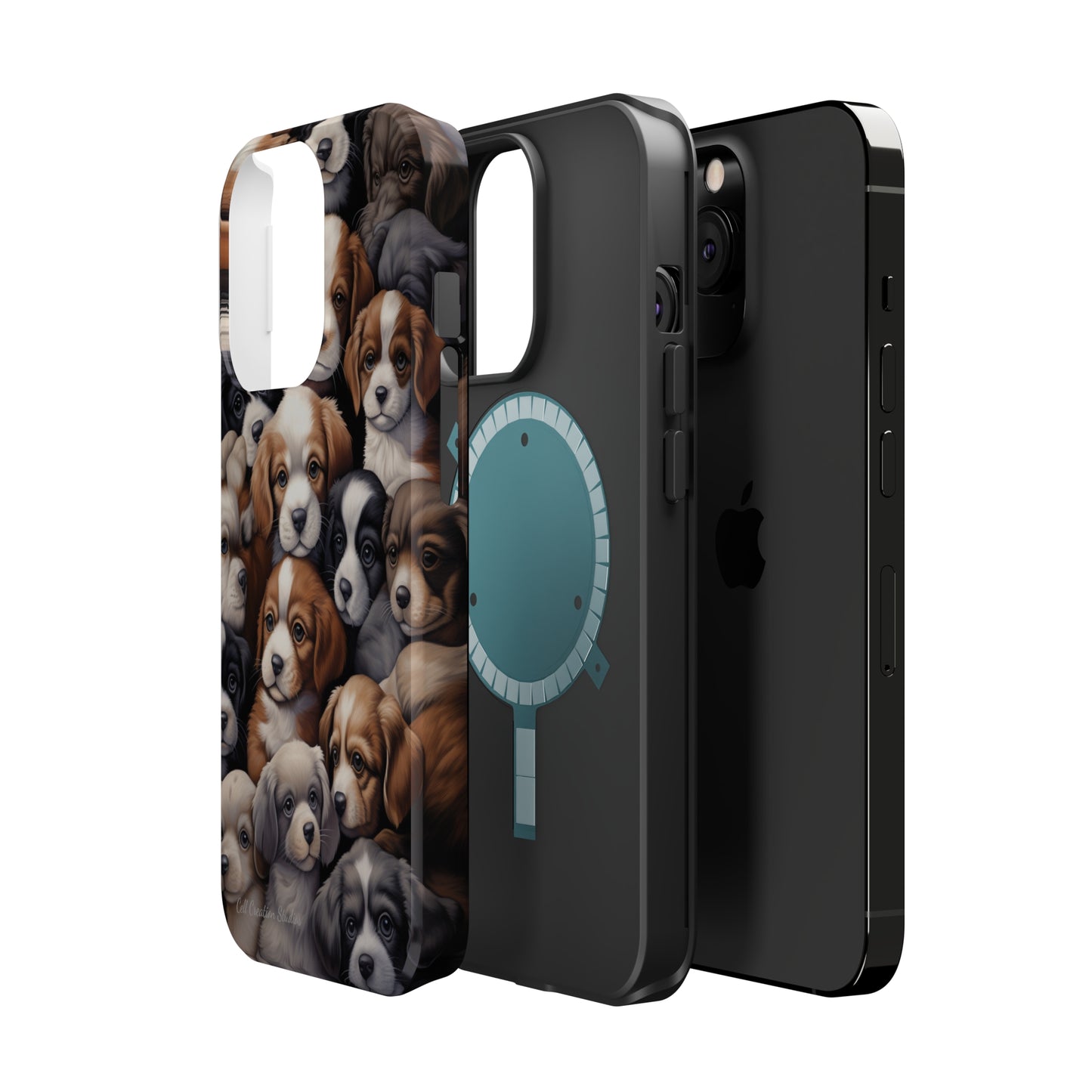 "Puppy Pile" Cuddles Phone Case -MagSafe Tough Cases