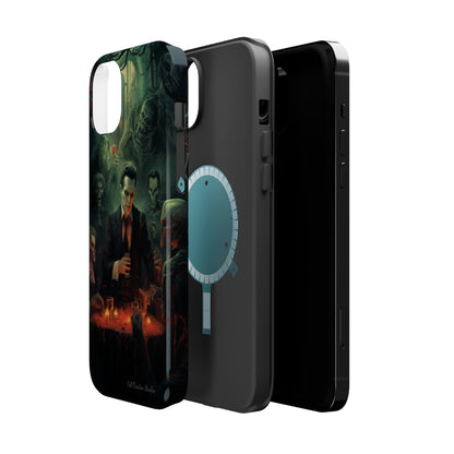 Introducing the "Dracula's Halloween Soiree" Cell Phone Case – Join the Spooky Gathering -MagSafe Tough Cases