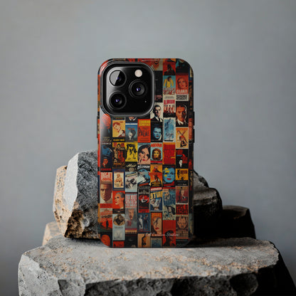 Introducing the "Vintage Movie Poster Collage" Cell Phone Case – Timeless Hollywood Charm -Tough Phone Cases