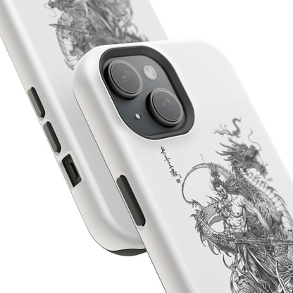 "Samurai and Dragon Sketch" -MagSafe Tough iPhone Cases