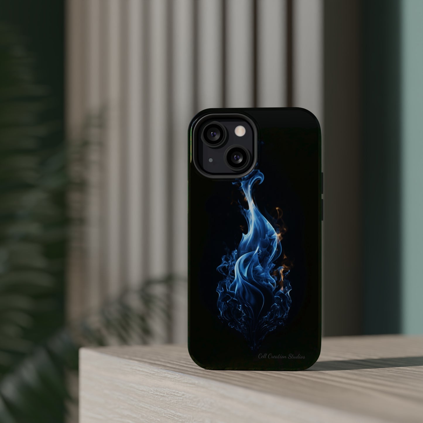 "Blue Flame" Phone Case: Ignite Your Style with Fiery Elegance -MagSafe Tough Cases