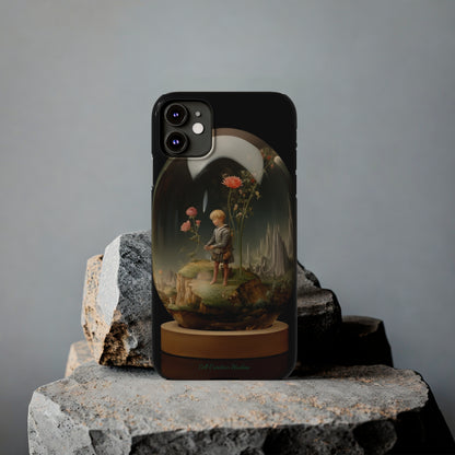 Introducing the "Miniature Gardener" Cell Phone Case – Embrace Your Imagination with a Captivating Glass-Encased Design -Slim Phone Cases