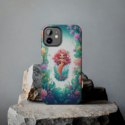 "Pink Seaflower Mermaid" -Tough iPhone Cases