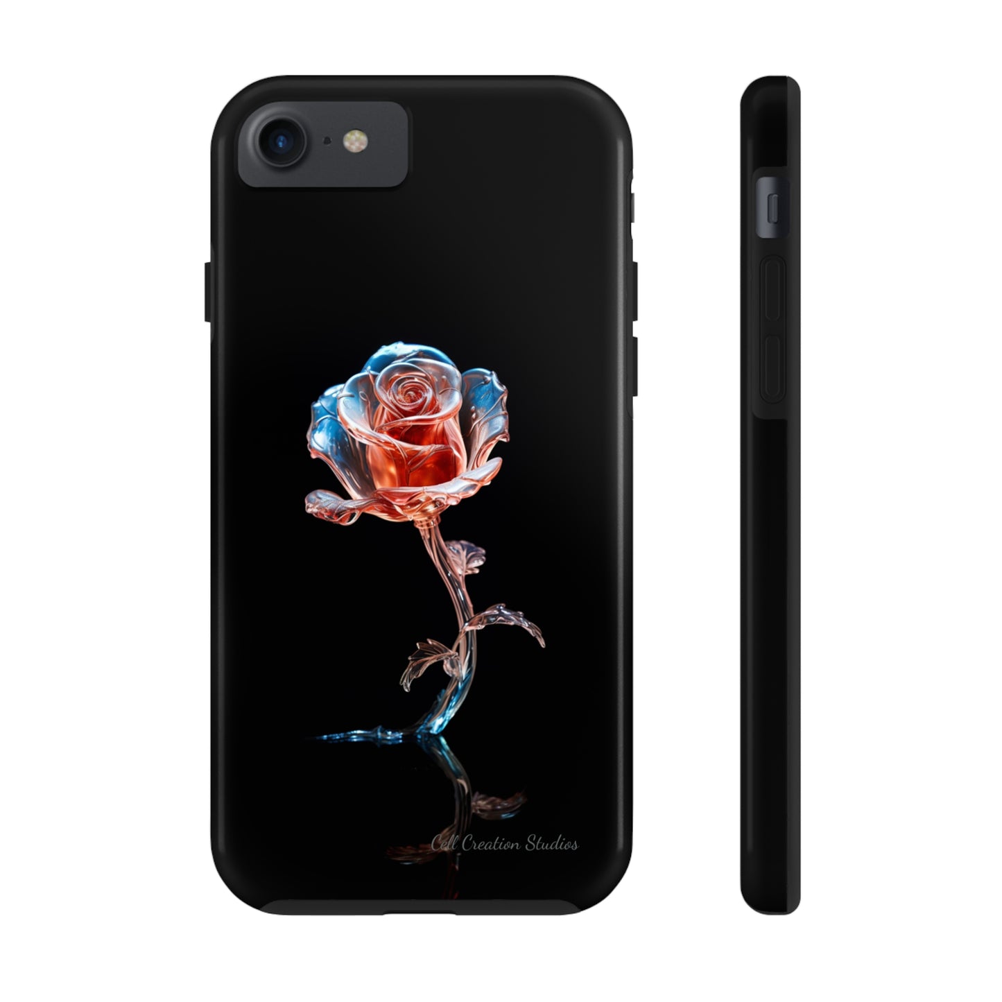 The "Glass Rose Elegance" Phone Case -Tough Phone Cases