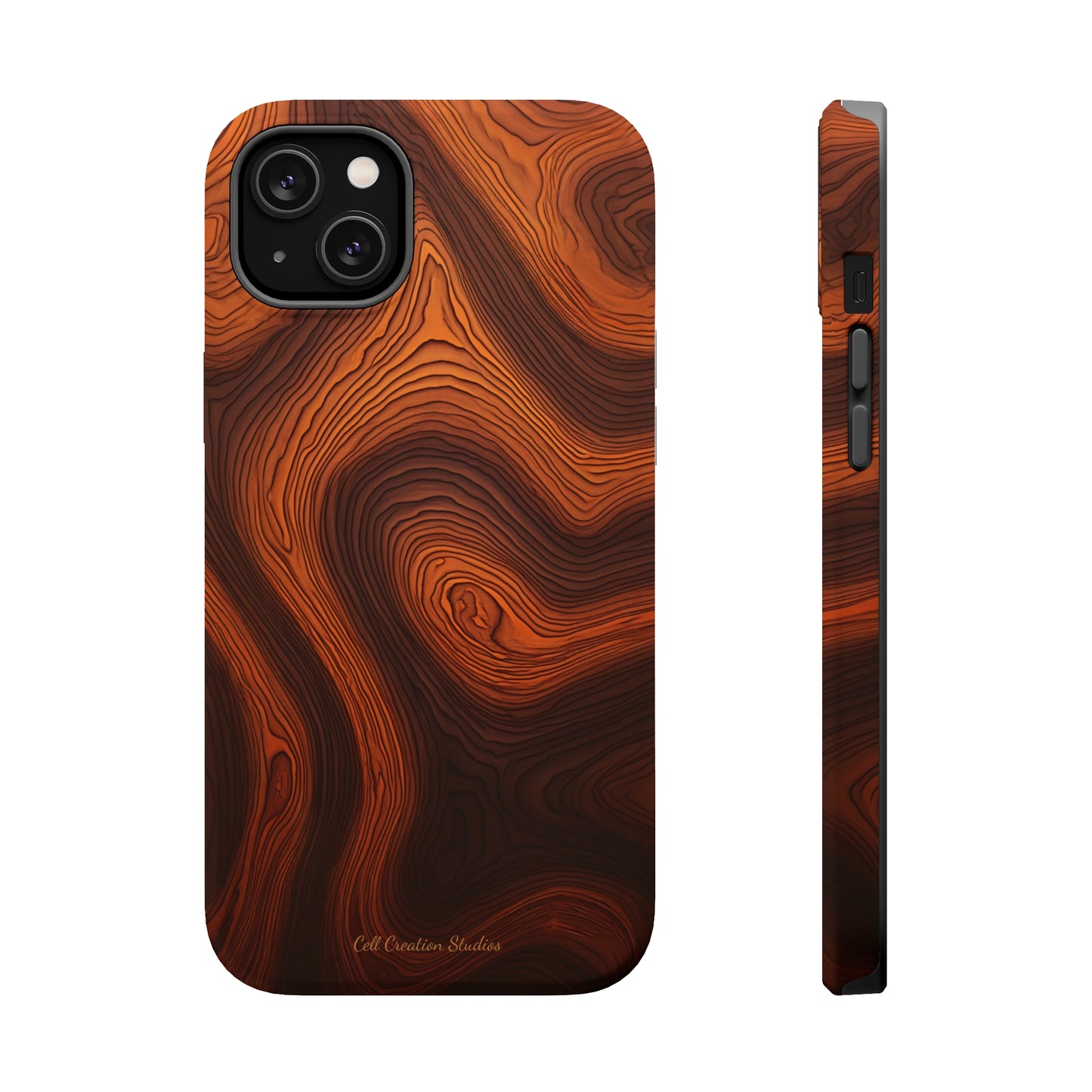 Introducing the "Natural Woodgrain" Cell Phone Case – Embrace Organic Beauty with Wood Pattern Design -MagSafe Tough Cases