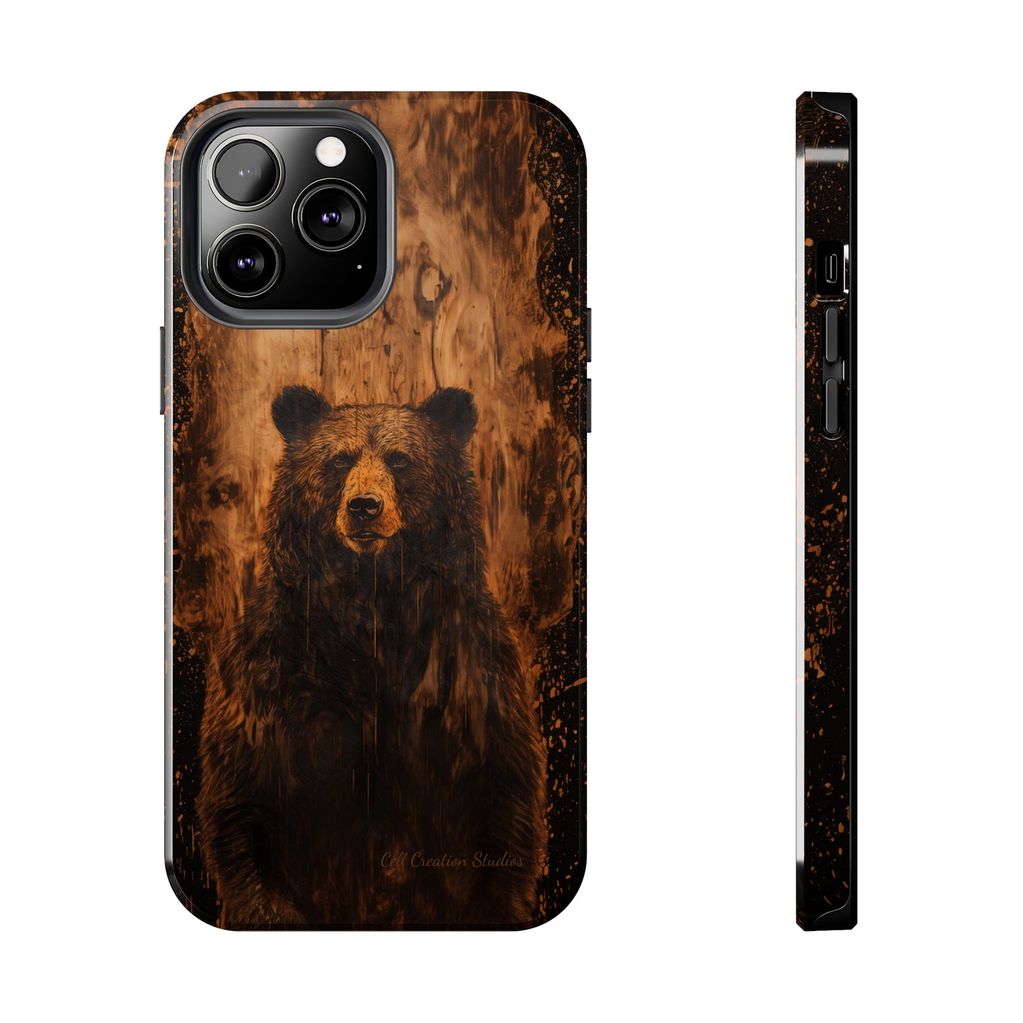 "Bear Wood Grain"-Tough Phone Cases