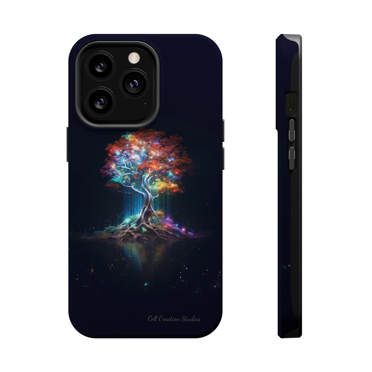 Introducing the "Vibrant Glow Tree" Cell Phone Case – Radiate Elegance with Nature's Brilliance -MagSafe Tough Cases