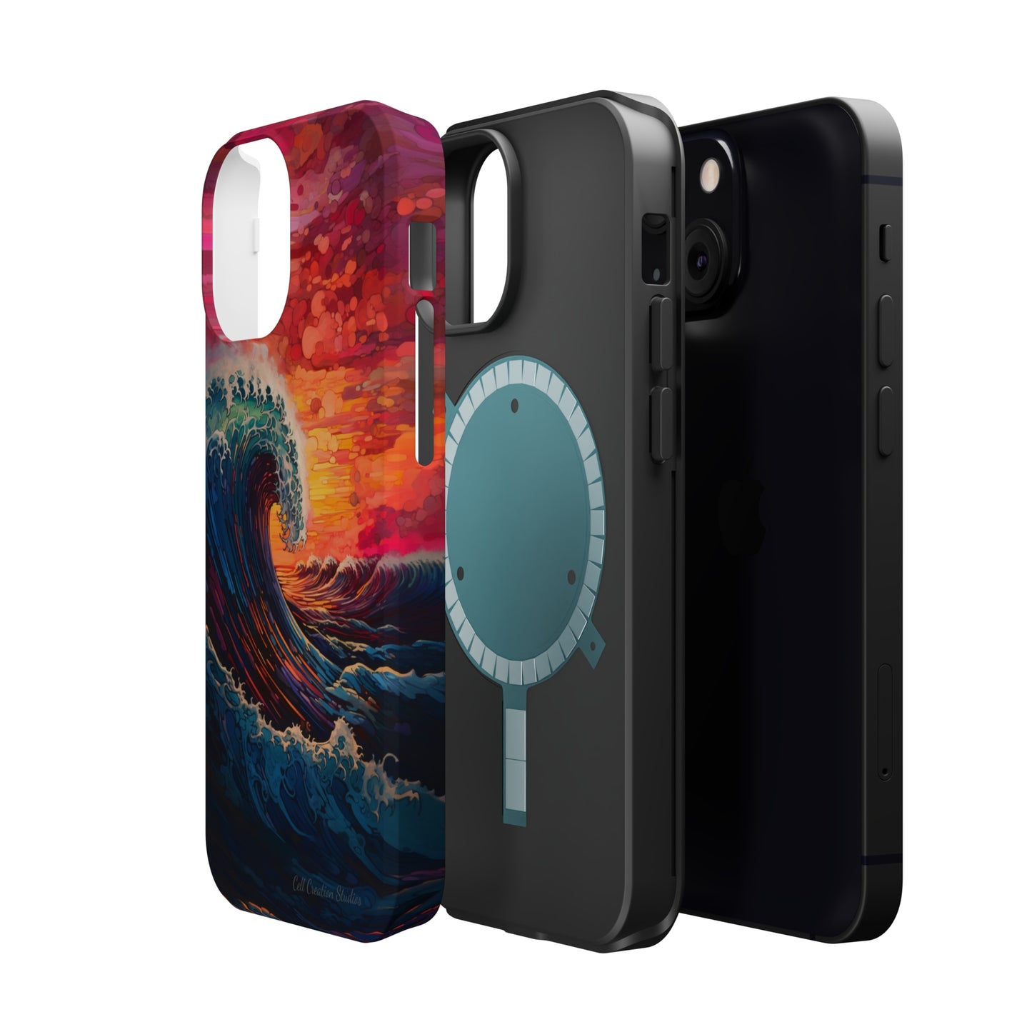 "Colorful Ocean Wave" Cell Phone Case -MagSafe Tough Cases