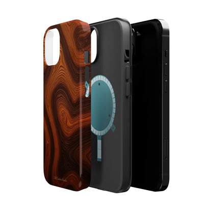 Introducing the "Natural Woodgrain" Cell Phone Case – Embrace Organic Beauty with Wood Pattern Design -MagSafe Tough Cases