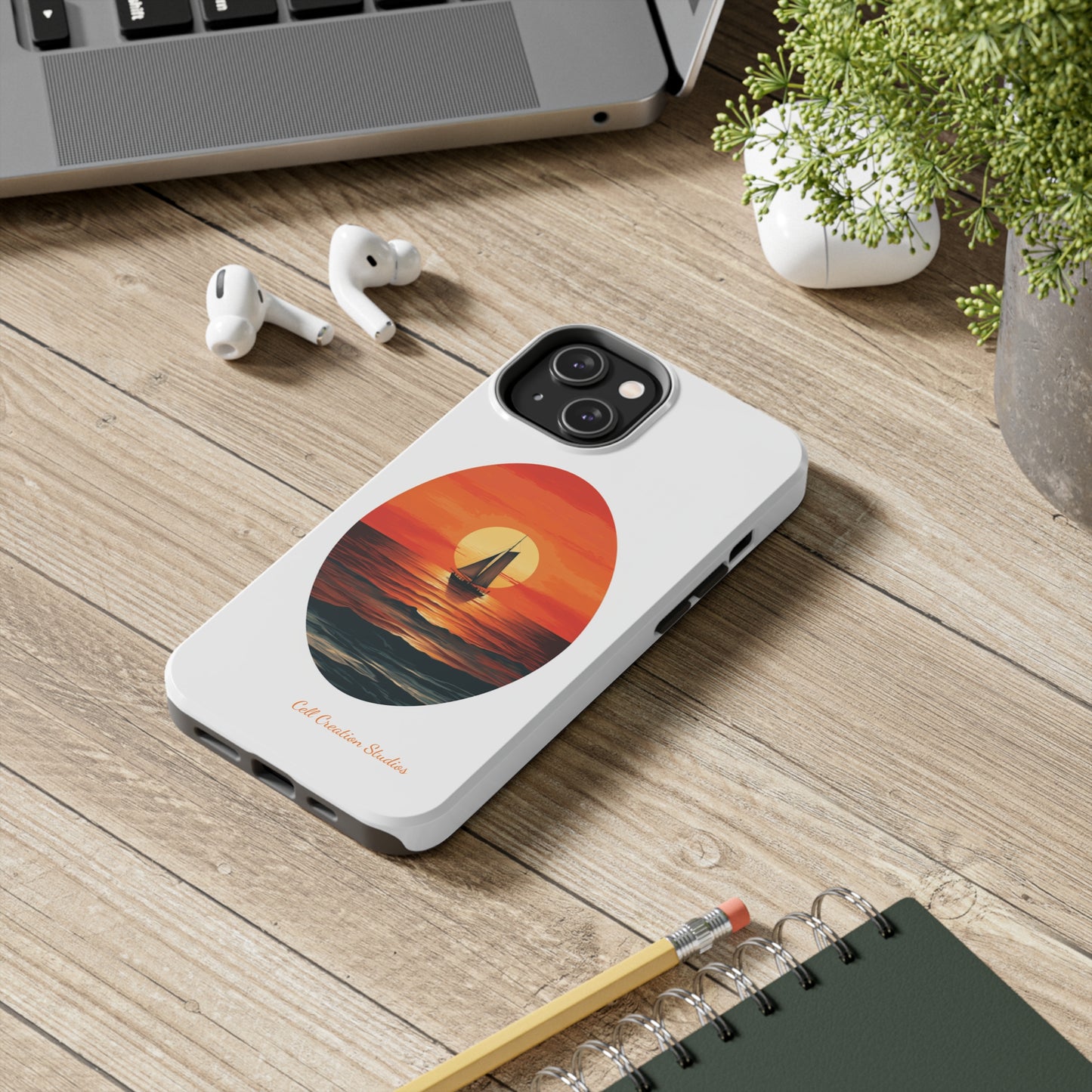 "Sailboat Sunset Serenity" -Tough iPhone Cases