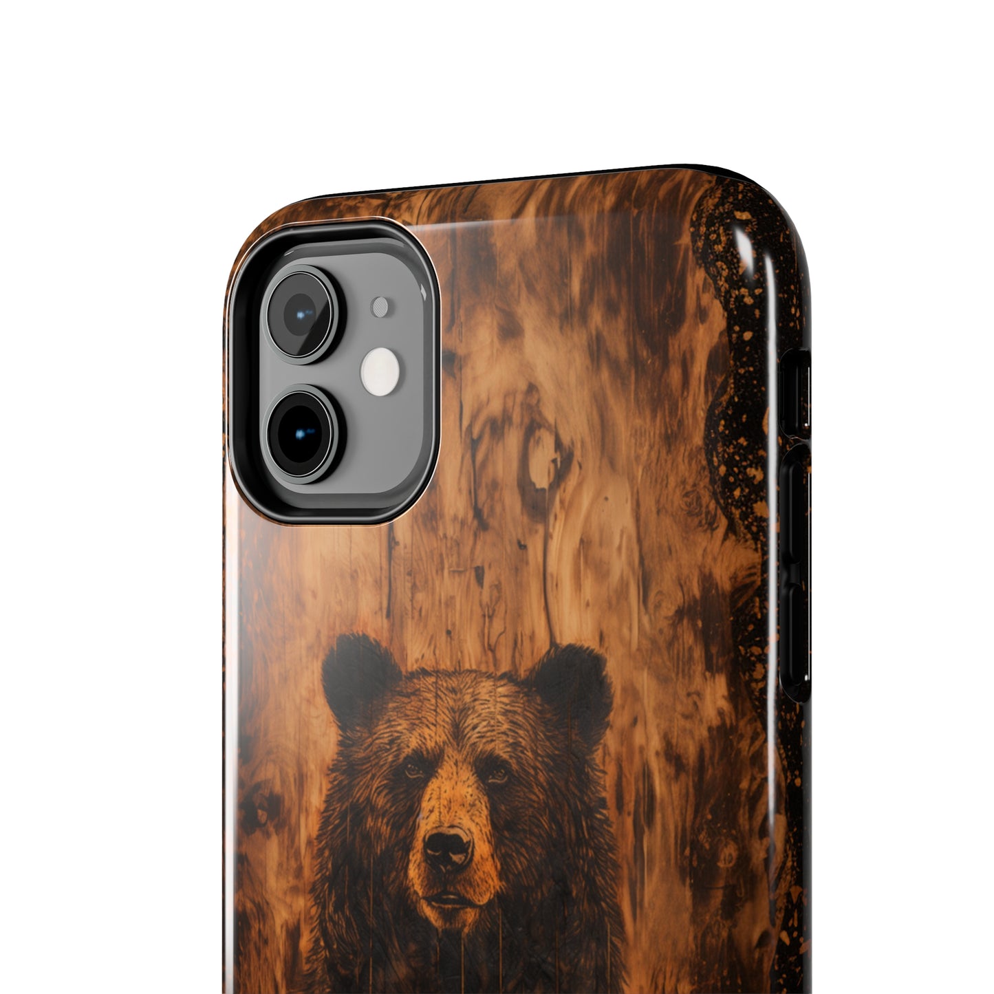 "Bear Wood Grain"-Tough Phone Cases