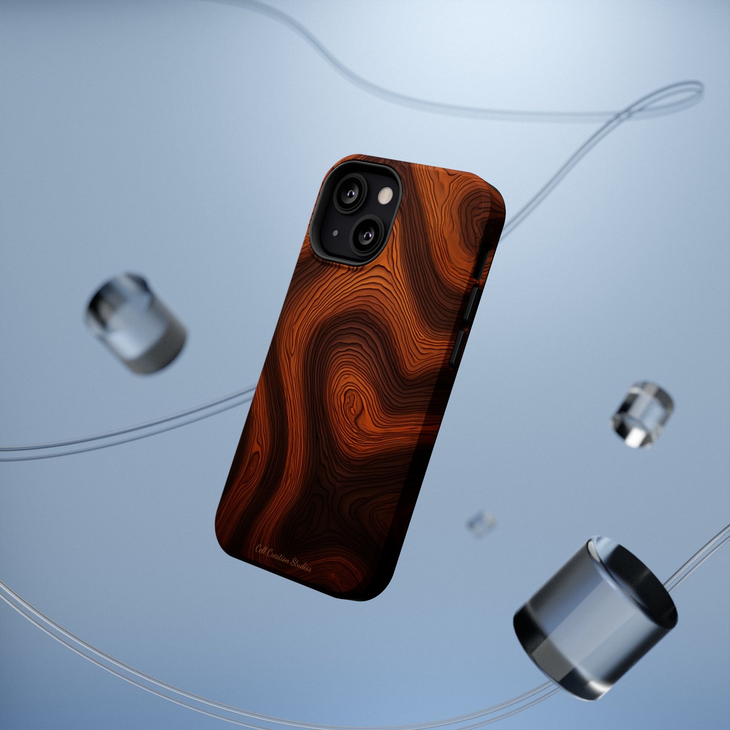 Introducing the "Natural Woodgrain" Cell Phone Case – Embrace Organic Beauty with Wood Pattern Design -MagSafe Tough Cases