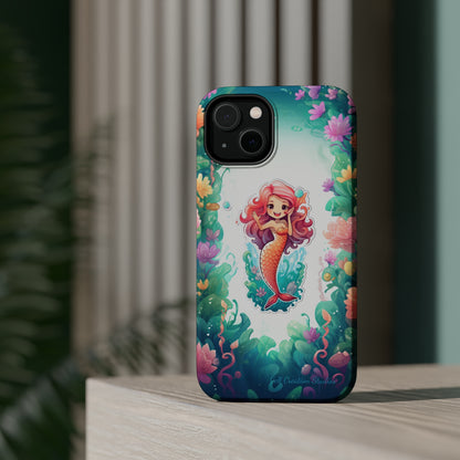 "Pink Seaflower Mermaid" -MagSafe Tough iPhone Cases