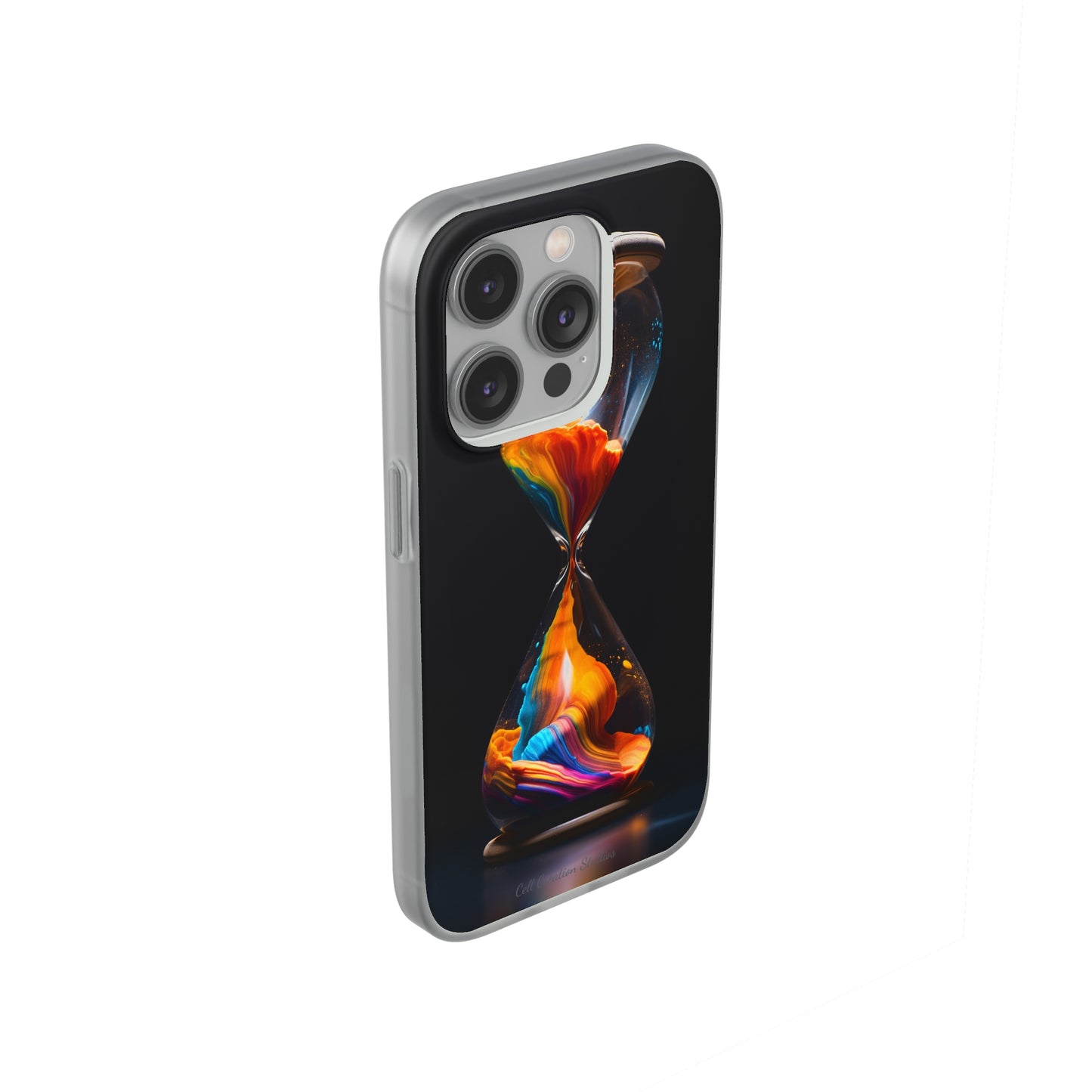 Introducing the "Vibrant Sands of Time" Cell Phone Case – Embrace the Beauty of Colorful Hourglass Design -Flexi Cases