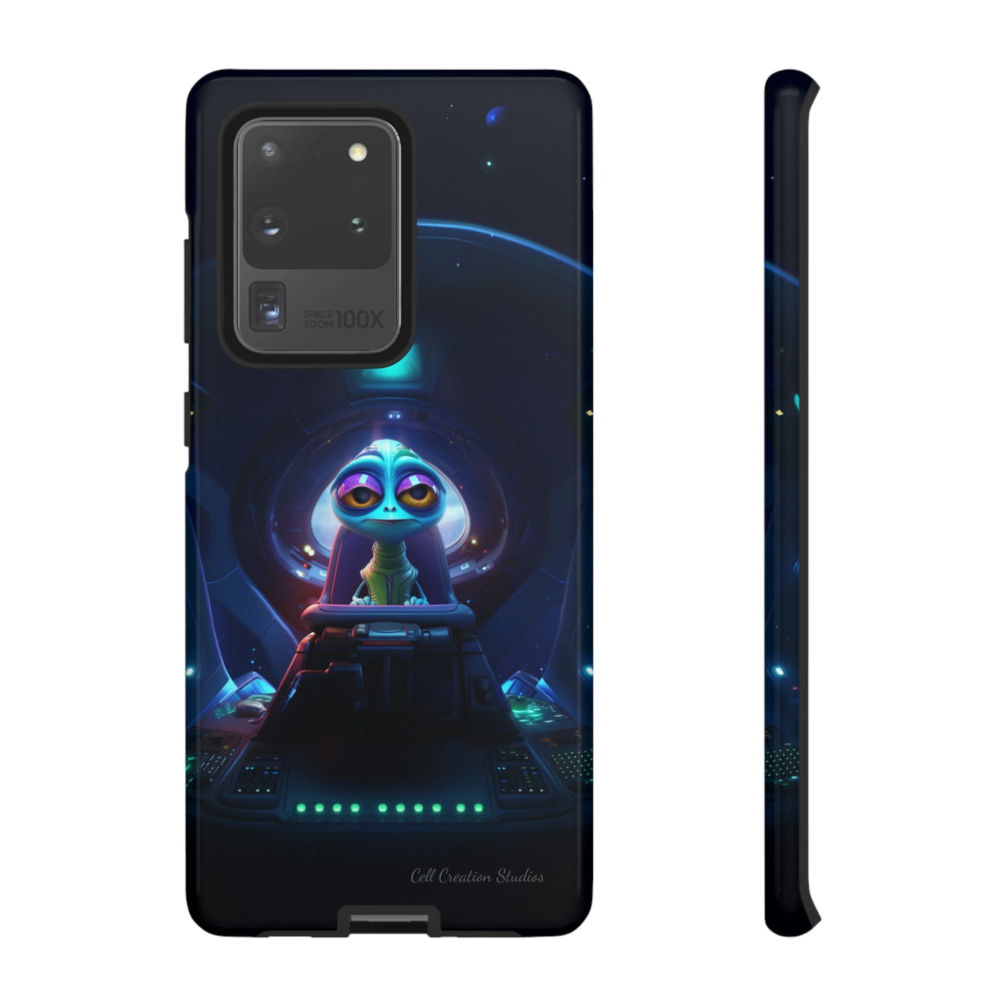 The "Cosmic Cruising Bored Alien" Phone Case -Tough Cases