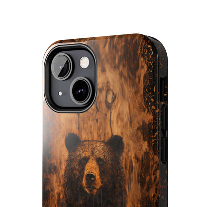 "Bear Wood Grain"-Tough Phone Cases