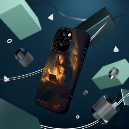 Introducing the "Bedtime Story Bliss" Cell Phone Case – Cherish Heartwarming Moments with Every Glance -MagSafe Tough Cases