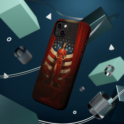 Introducing the "Vintage Glamour" Cell Phone Case – Step into 1920s Elegance with a Patriotic Twist! -MagSafe Tough Cases