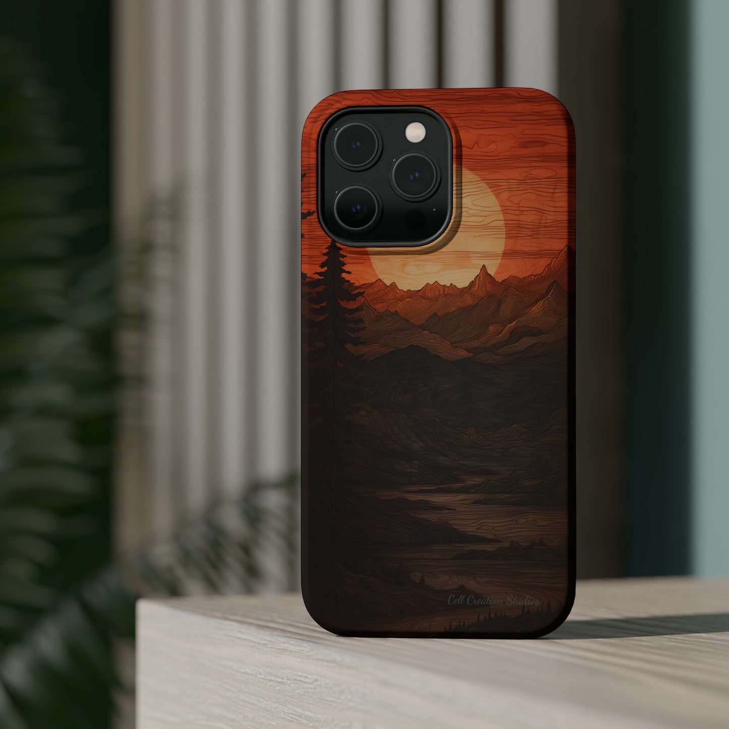 The "Sunset Mountains" Phone Case -MagSafe Tough Cases