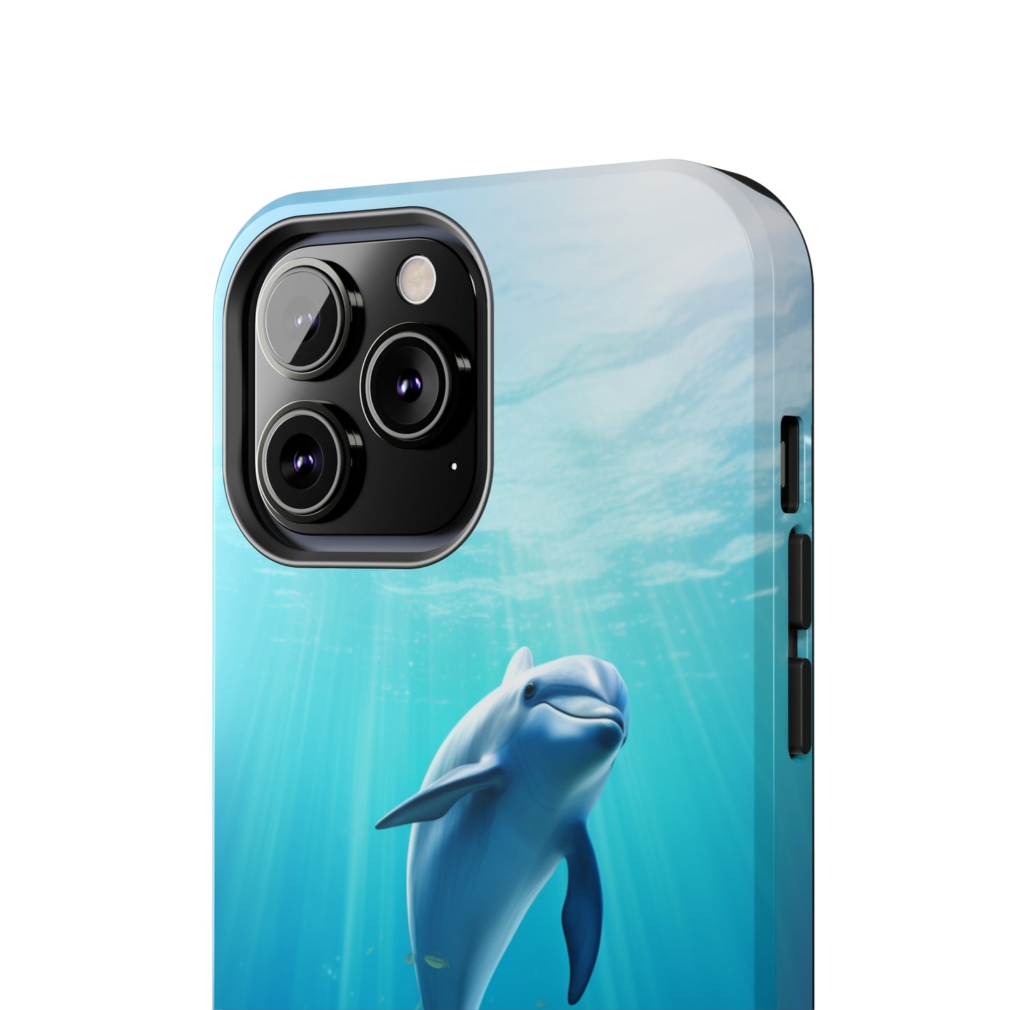 Introducing the "Dolphin Serenity" Cell Phone Case – Dive into Tranquility with a Graceful Dolphin -Tough Phone Cases