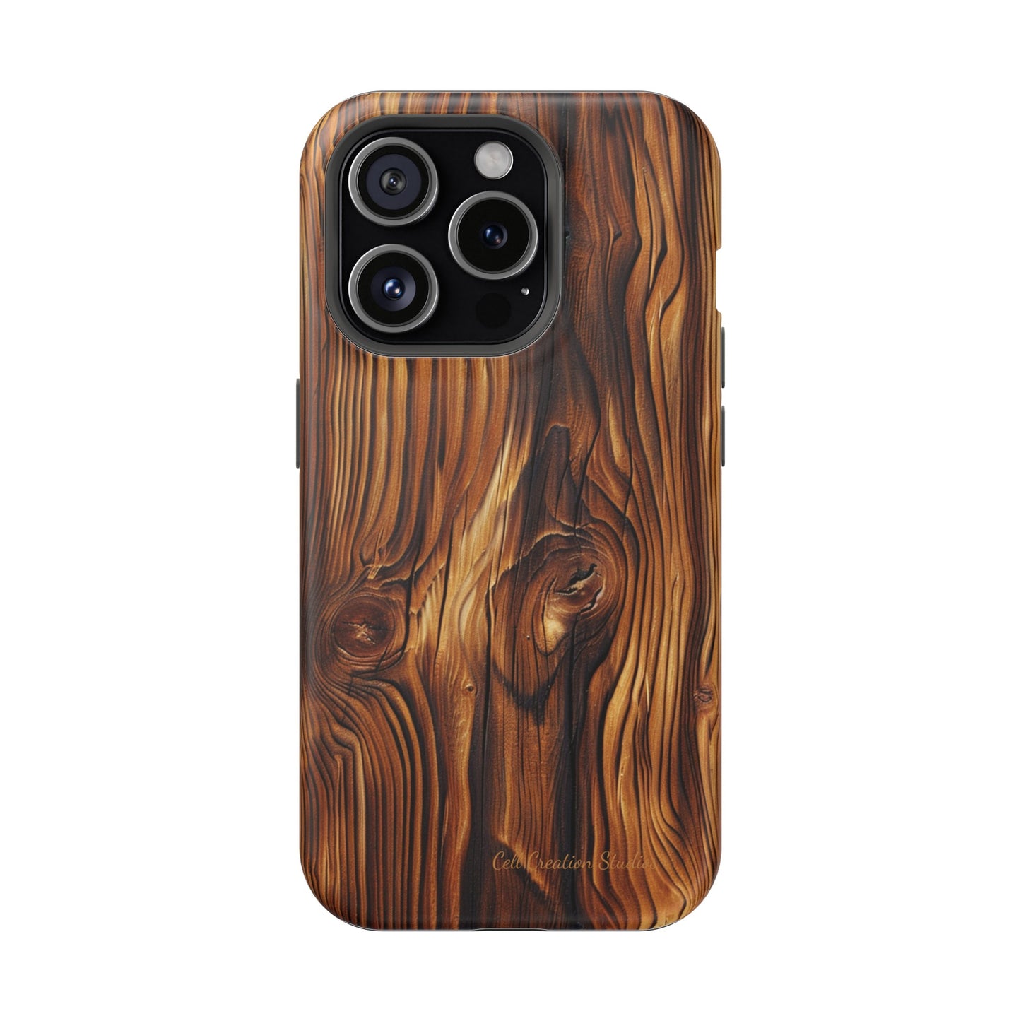 "Wood Grain Elegance" -MagSafe Tough iPhone Cases