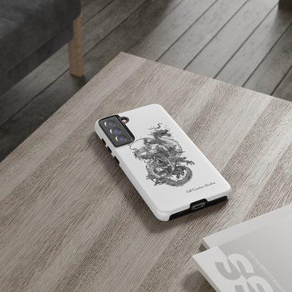 "Samurai and Dragon Sketch" -Tough Samsung Galaxy Cases