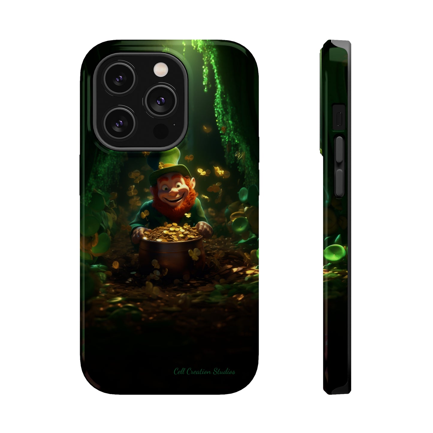 Introducing the "Leprechaun's Pot of Gold" Cell Phone Case – A Touch of Irish Charm -MagSafe Tough Cases