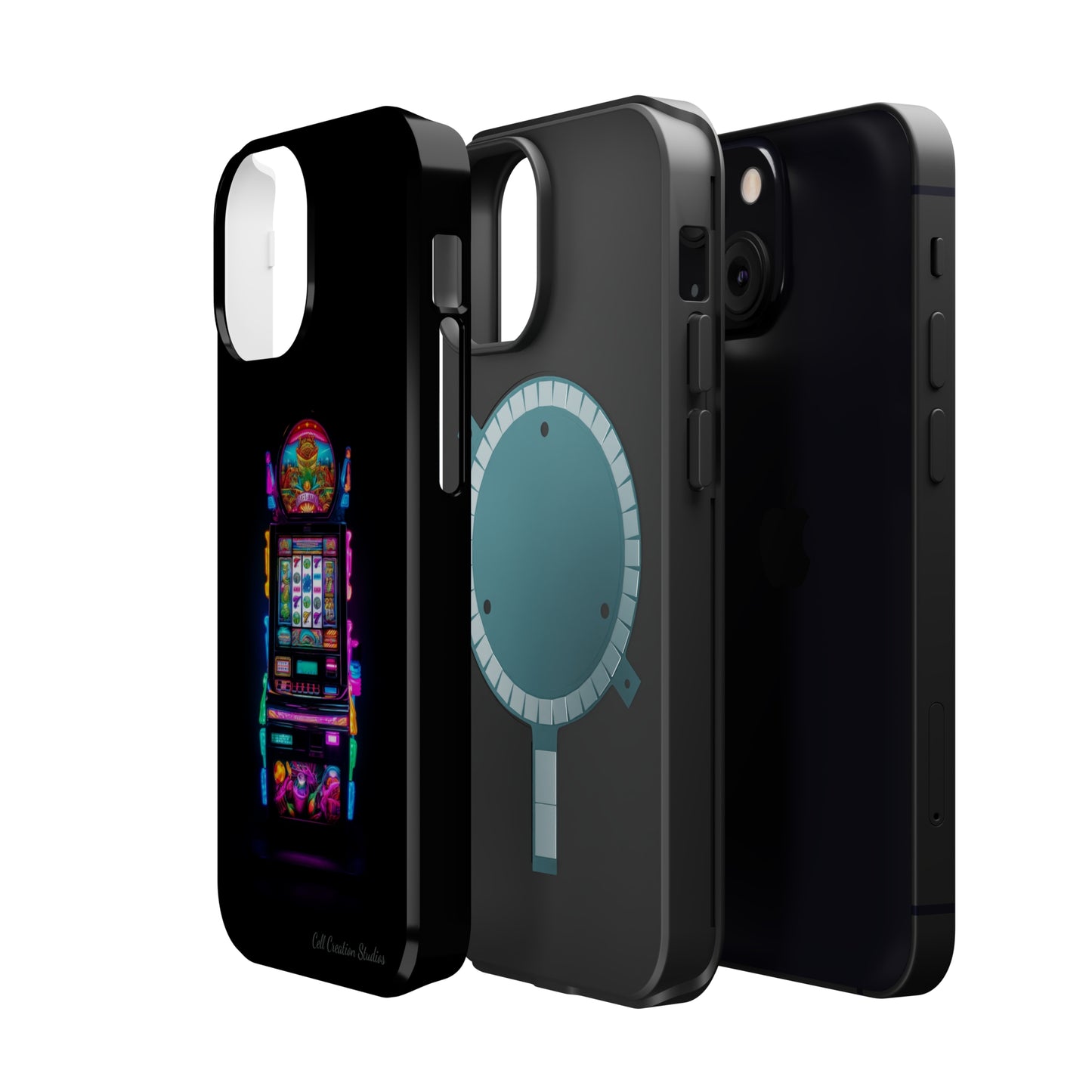 Introducing the "Vibrant Slot Frenzy" Cell Phone Case – Experience the Thrill of Colors and Luck -MagSafe Tough Cases