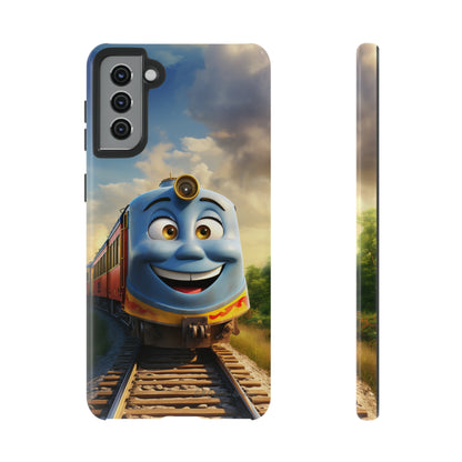 The "Smiling Blue Train" Phone Case -Tough Cases