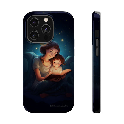 Introducing the "Bedtime Story Bliss" Cell Phone Case – Cherish Heartwarming Moments with Every Glance -MagSafe Tough Cases