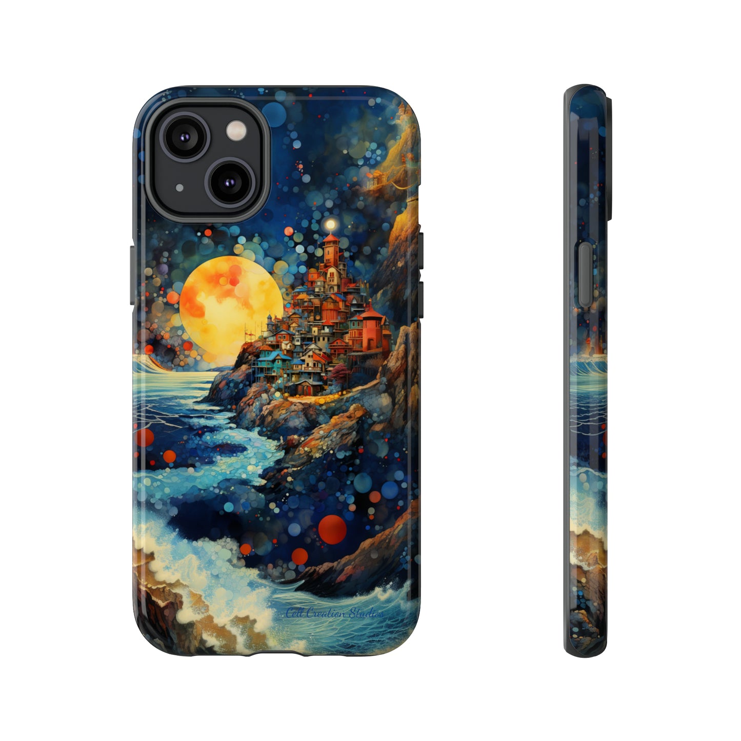 "Moonlit Coastal Vista" -Tough iPhone Cases