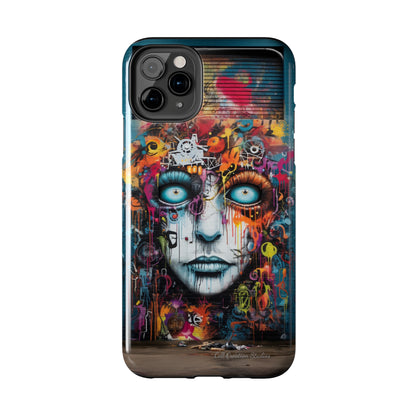 Elevate Your Style with our "Graffiti Face Concrete Wall" Phone Case -Tough Phone Cases