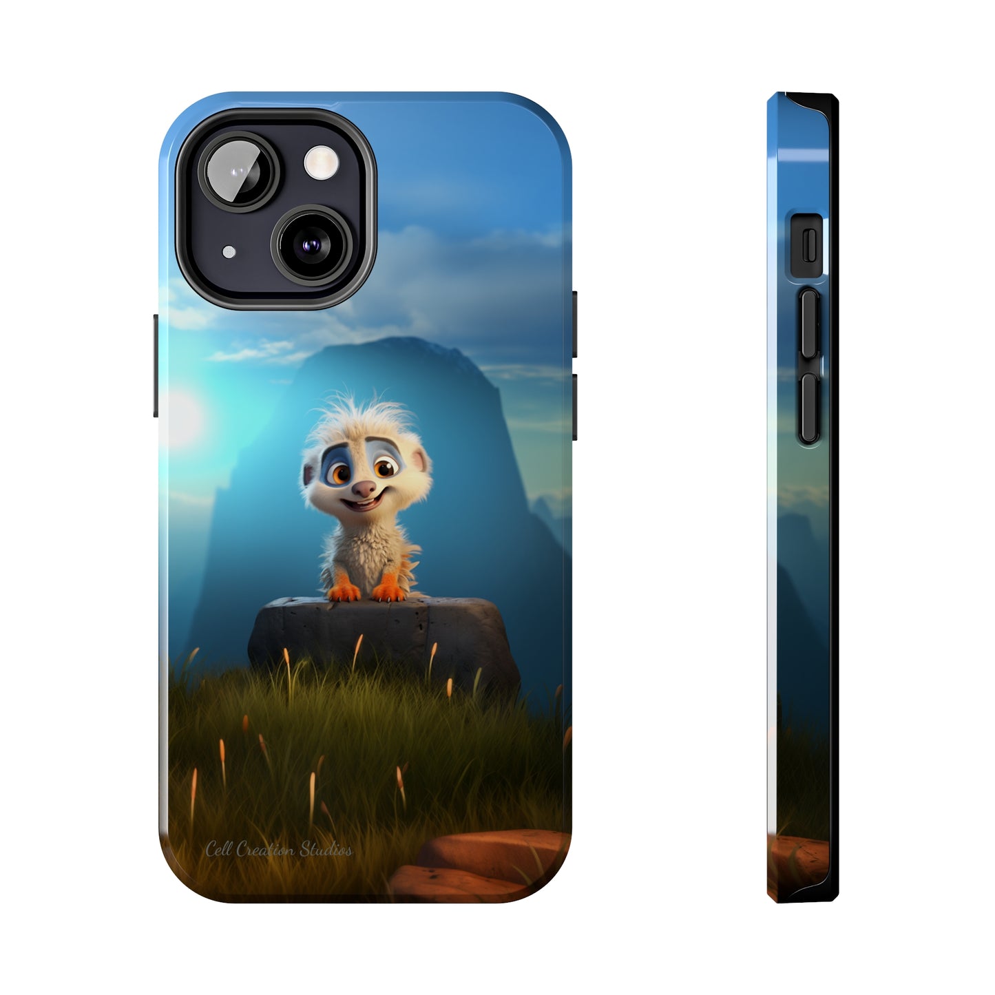 Introducing the "Mountain Explorer Buddy" Cell Phone Case – Embark on Adventures with an Animated Cute Animal -Tough Phone Cases