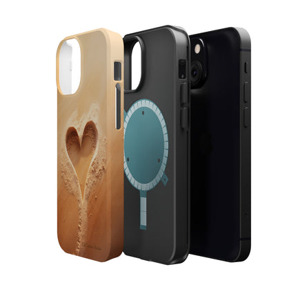 "Eternal Love: Sand Heart" Cell Phone Case -MagSafe Tough Cases