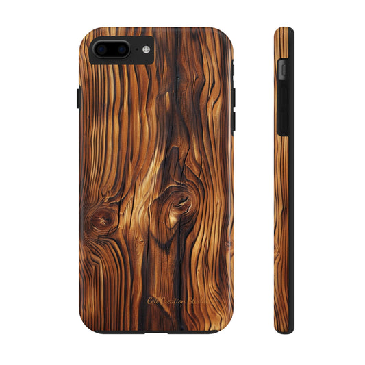 "Wood Grain Elegance" -Tough iPhone Cases