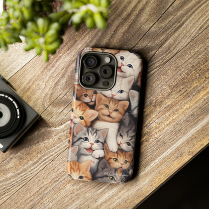 "Kitten Cuddle Haven" Phone Case -Tough Cases