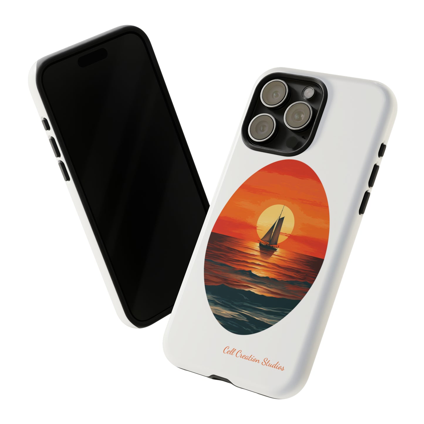 "Sailboat Sunset Serenity" -Tough iPhone Cases