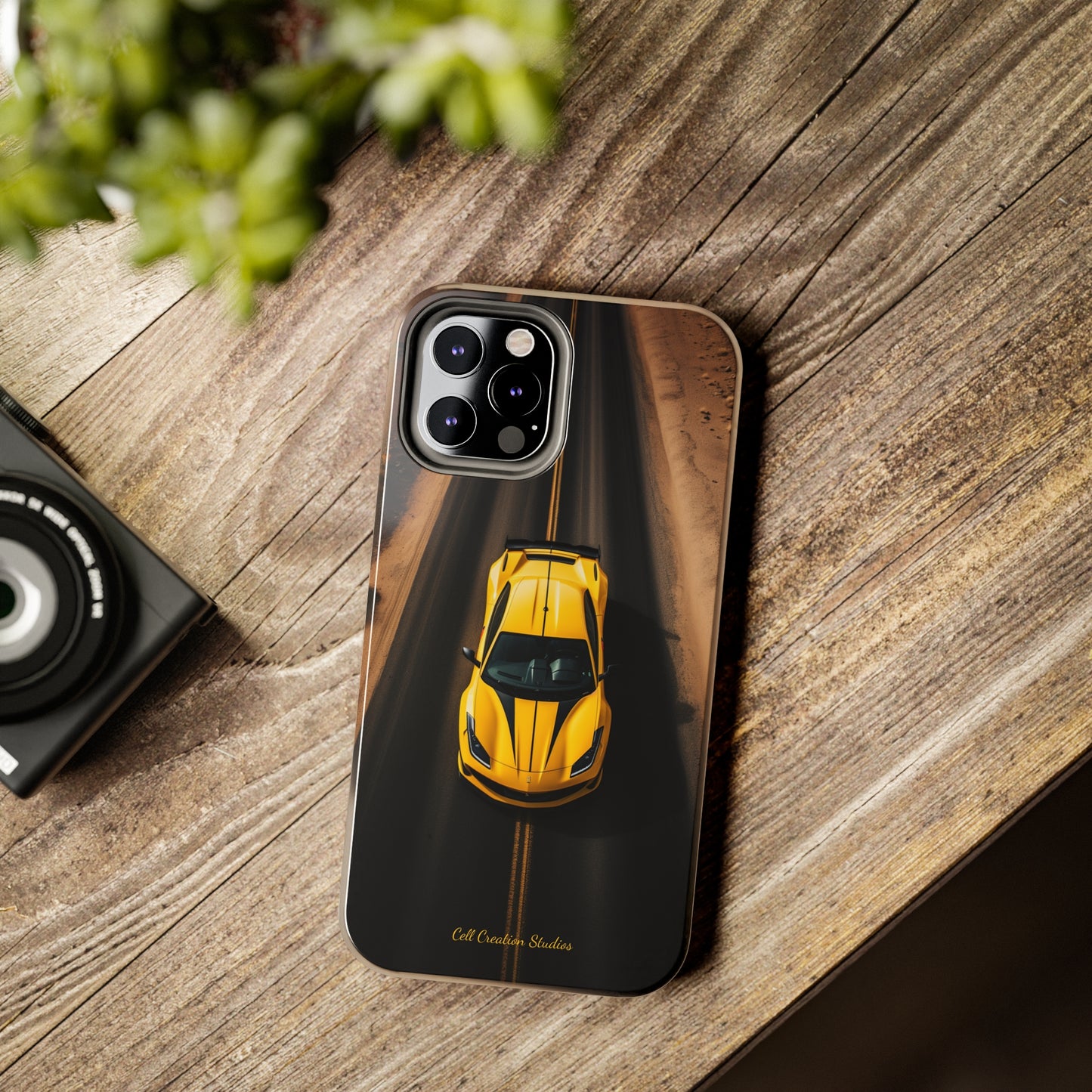 Introducing the "Desert Speedster" Cell Phone Case – Feel the Thrill of a Ferrari Racing through the Desert! -Tough Phone Cases