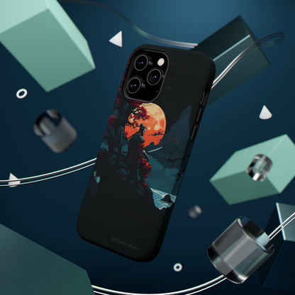 Introducing the "Moonlit Samurai Serenity" Cell Phone Case – Embrace Elegance and Strength -MagSafe Tough Cases