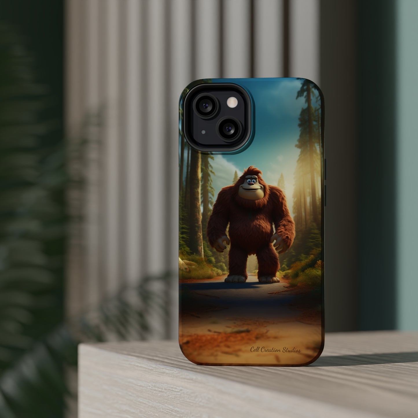 The "Trail Trekker" Bigfoot Cartoon Phone Case -MagSafe Tough Cases