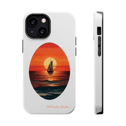 "Sailboat Sunset Serenity" -MagSafe Tough iPhone Cases