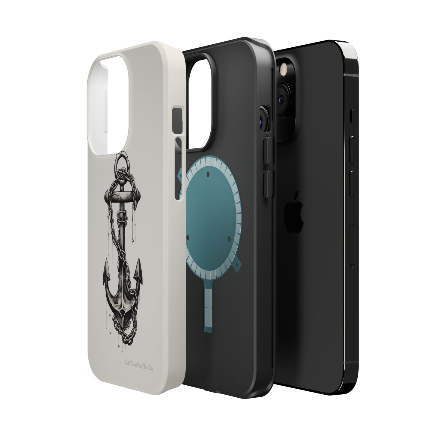 "Nautical Elegance Anchor" -MagSafe Tough iPhone Cases