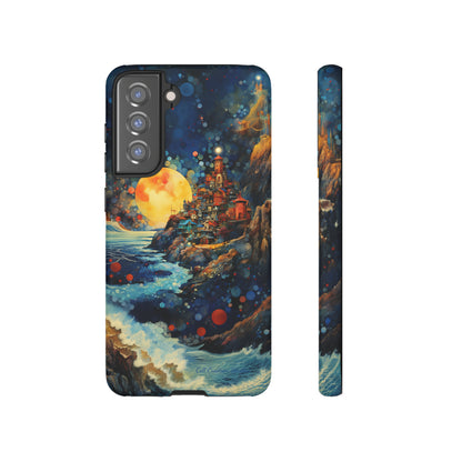 "Moonlit Coastal Vista" -Tough Samsung Phone Cases