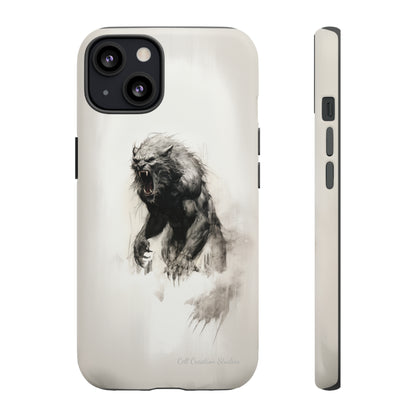 "Moonlit Shadow" Werewolf Sketch Cell Phone Case -Tough Cases