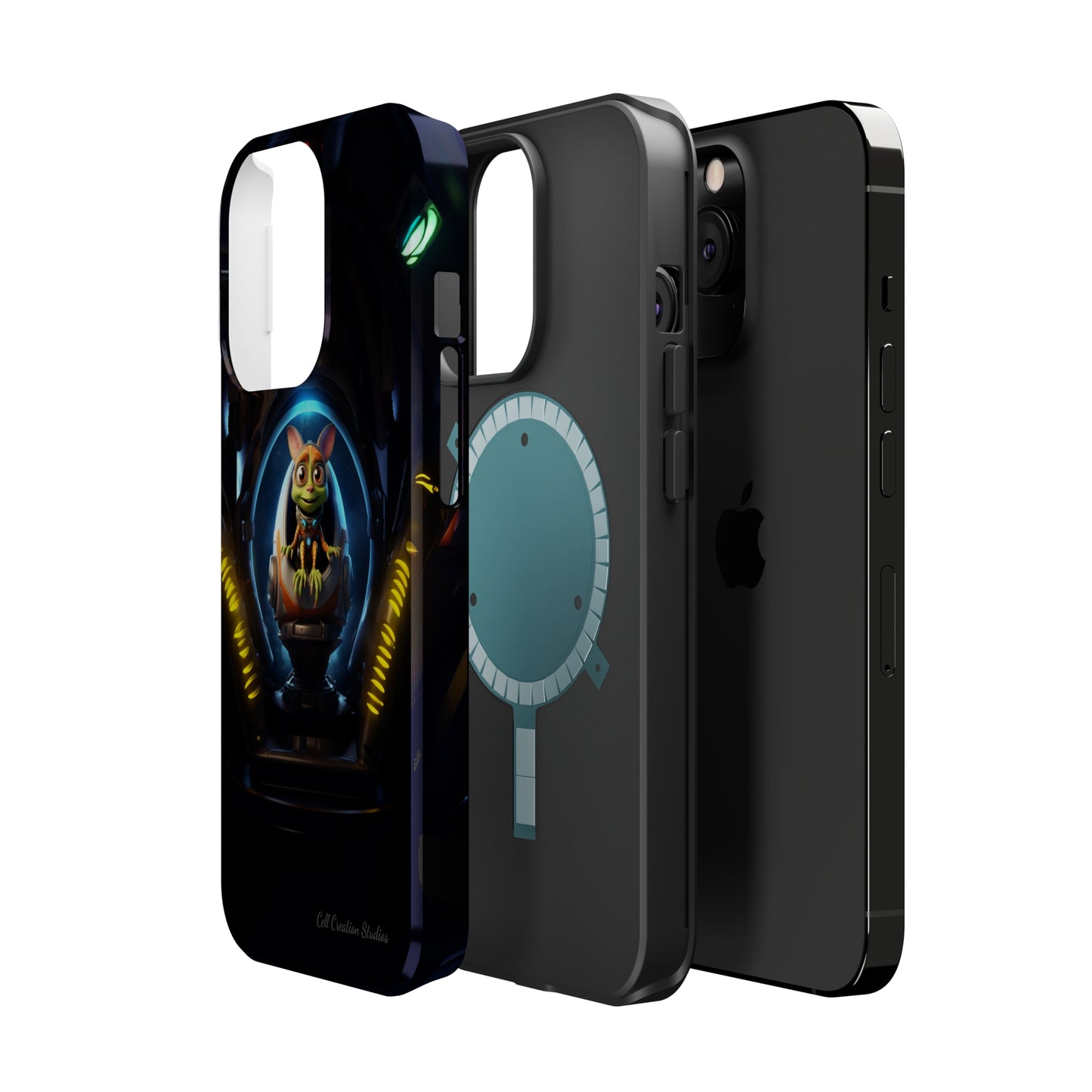 The "Galactic Explorer Alien Spaceship" Phone Case -MagSafe Tough Cases