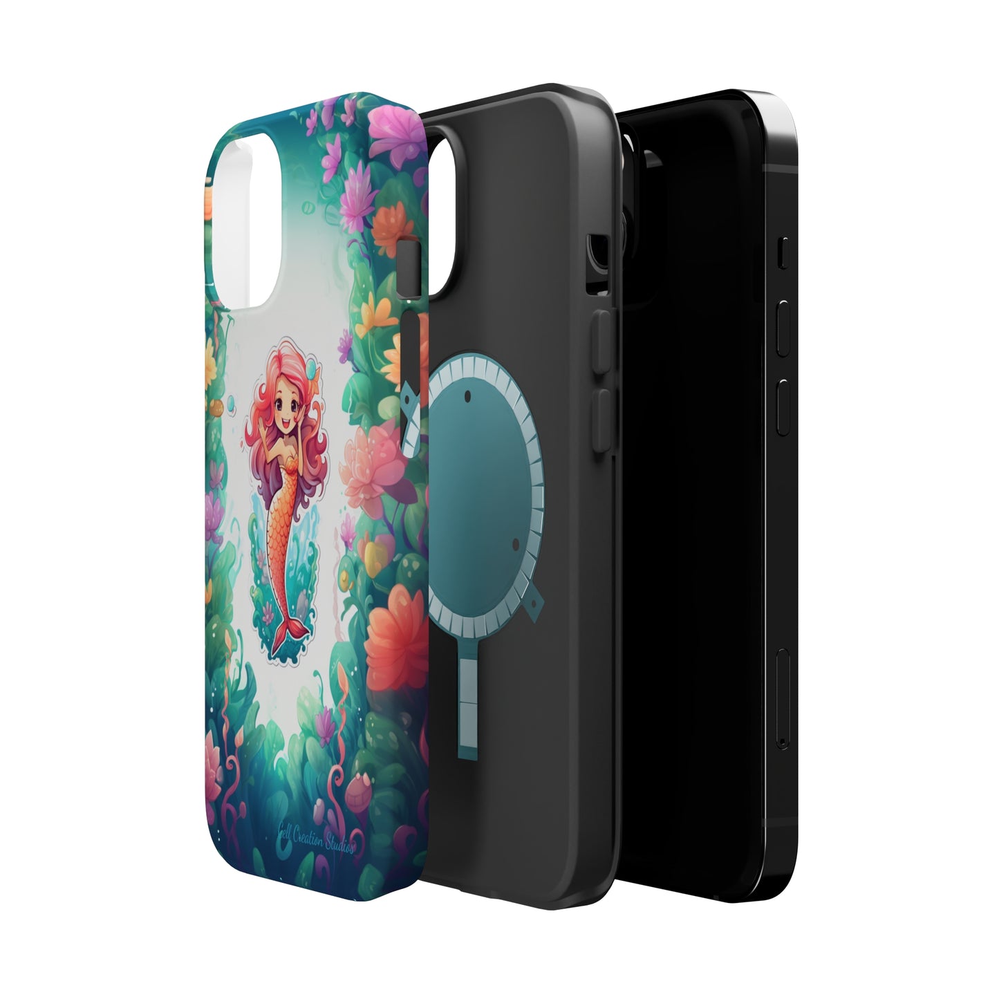 "Pink Seaflower Mermaid" -MagSafe Tough iPhone Cases